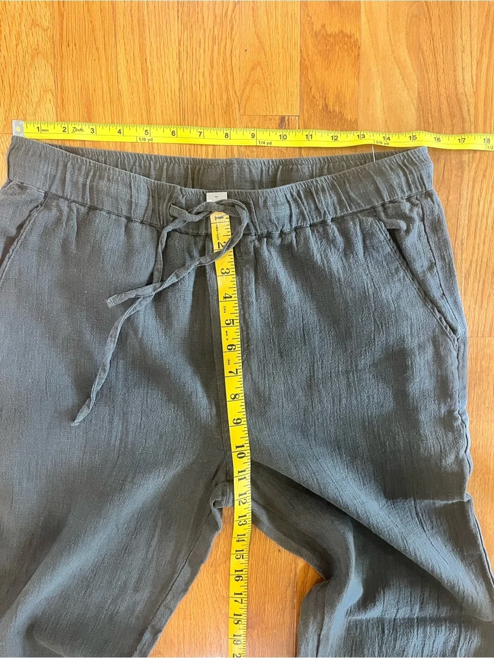 NWT Men's Military Green Ramie Cotton Blend  Casual Textured Pants XL Resortwear